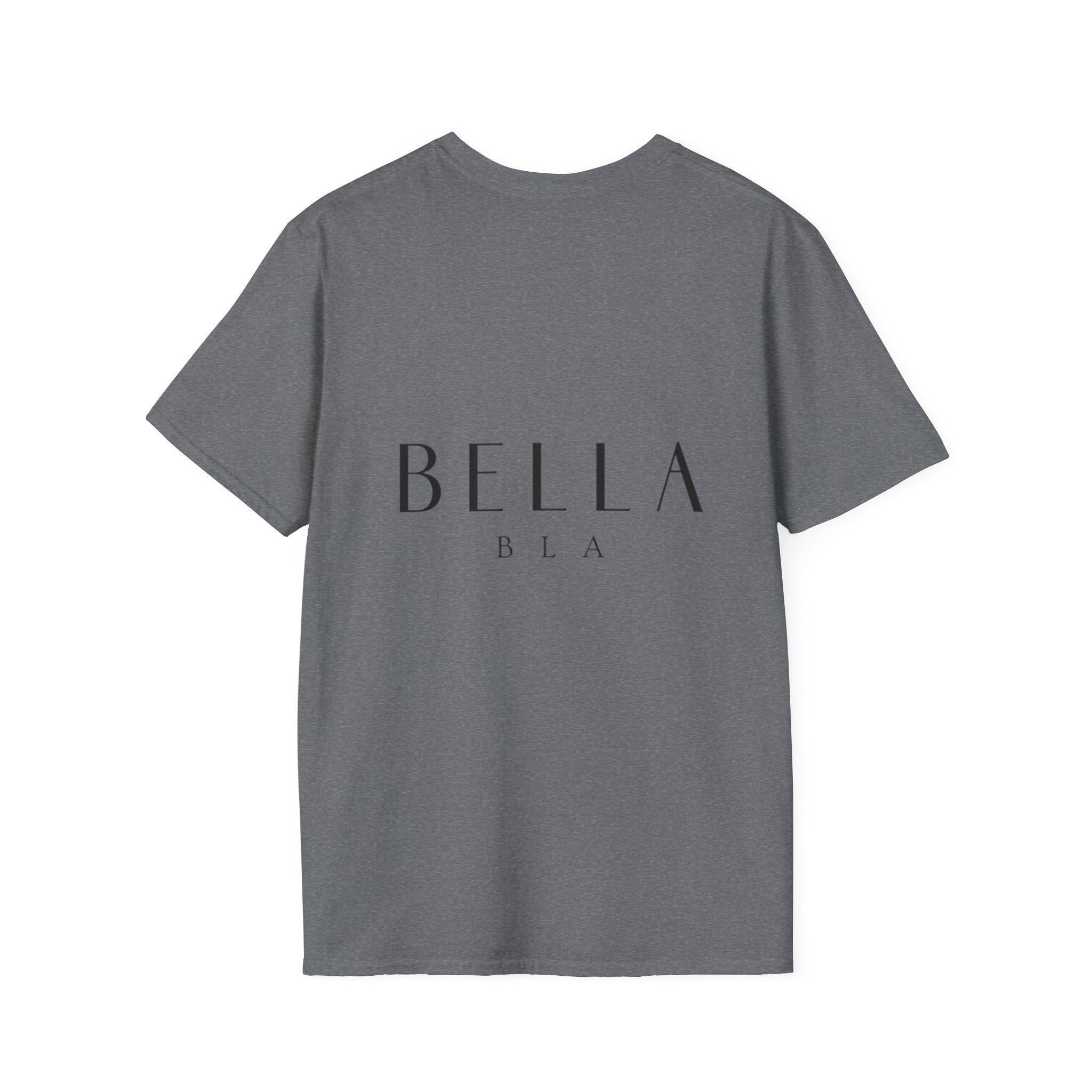 Softstyle T-Shirt by Printify showing a comfortable, fitted cotton T-shirt with a smooth finish and classic crew neckline.