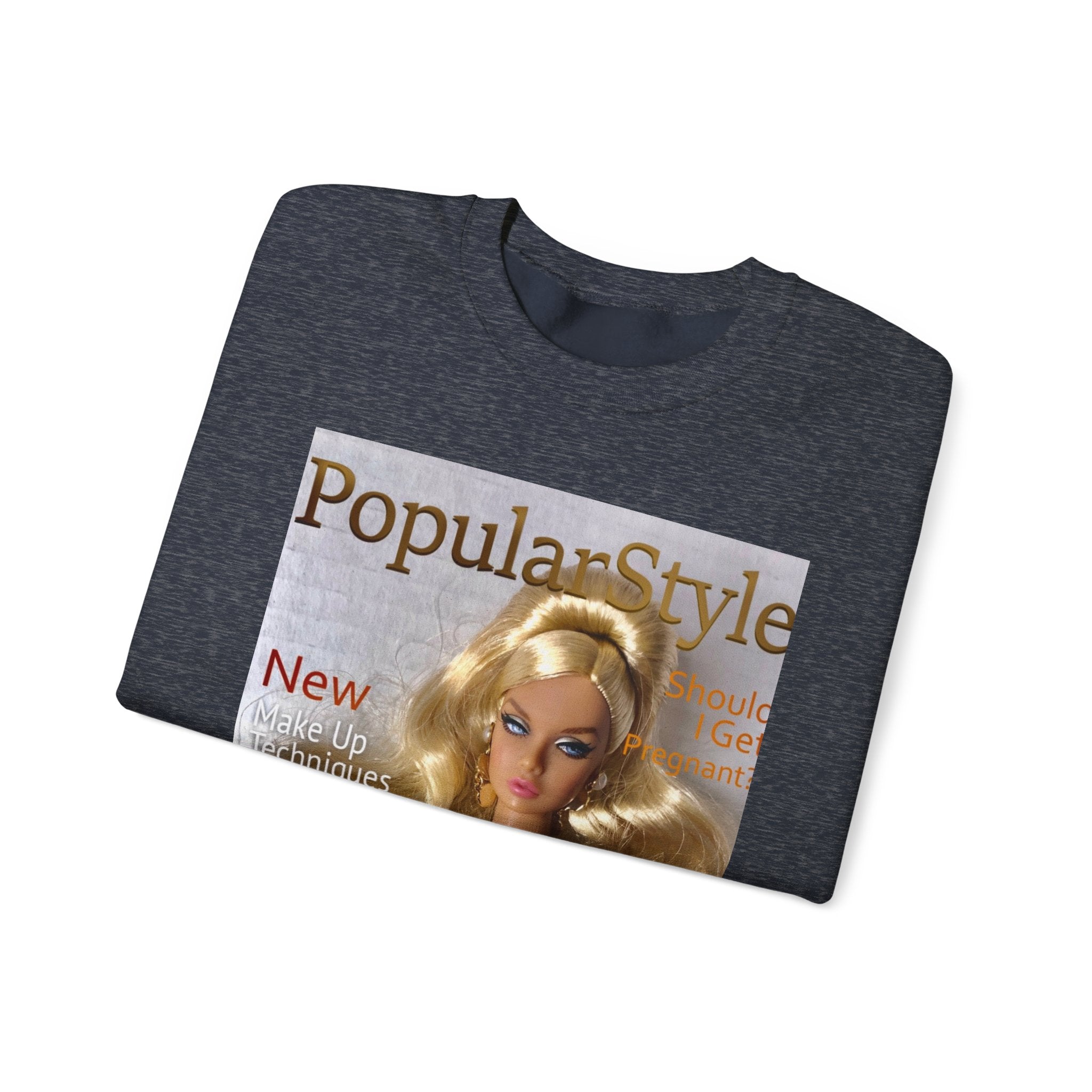 Printify fashion graphic crewneck sweatshirt showing a colorful, stylish design on a comfortable, casual sweatshirt.