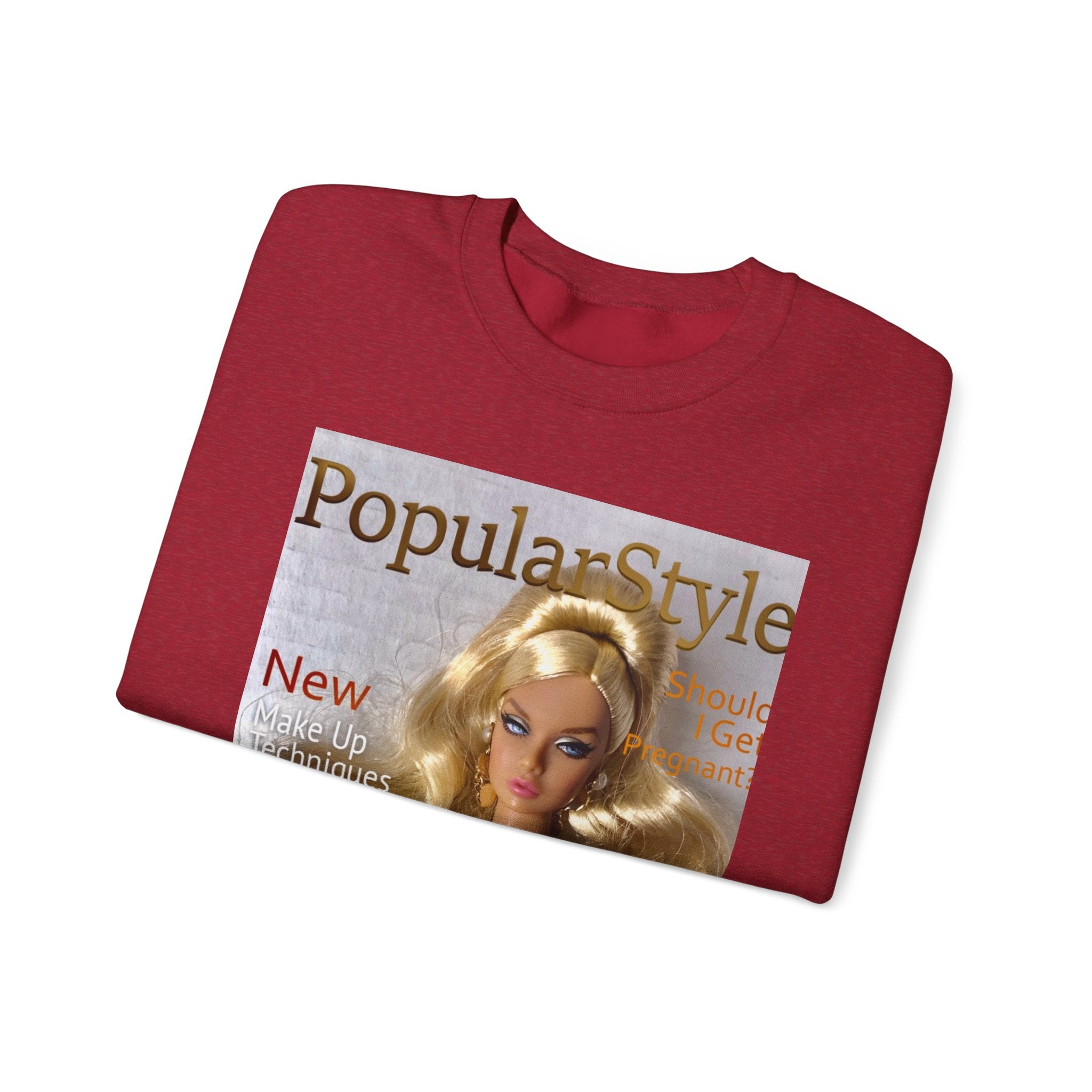 Printify fashion graphic crewneck sweatshirt featuring a stylish design, soft fabric, and comfortable fit on a neutral background.