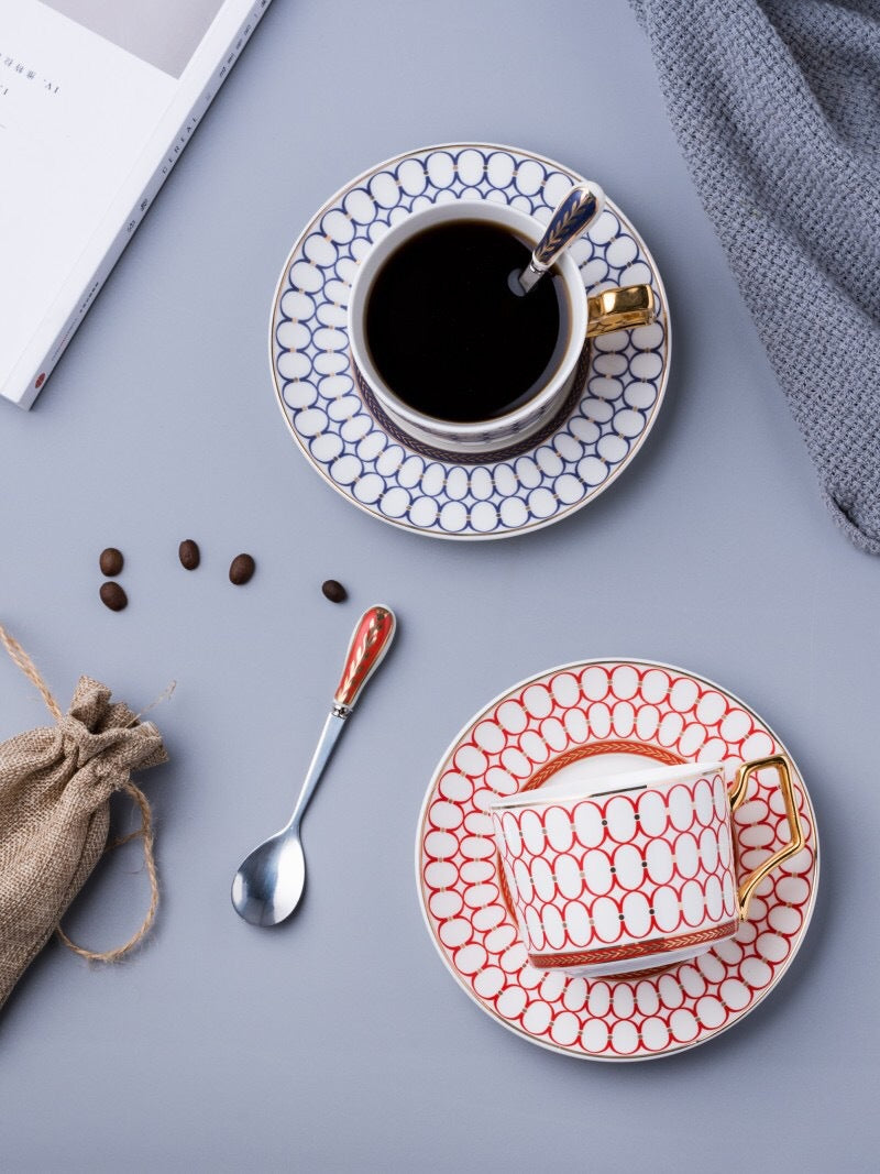 Ceramic Coffee Cups and Saucers