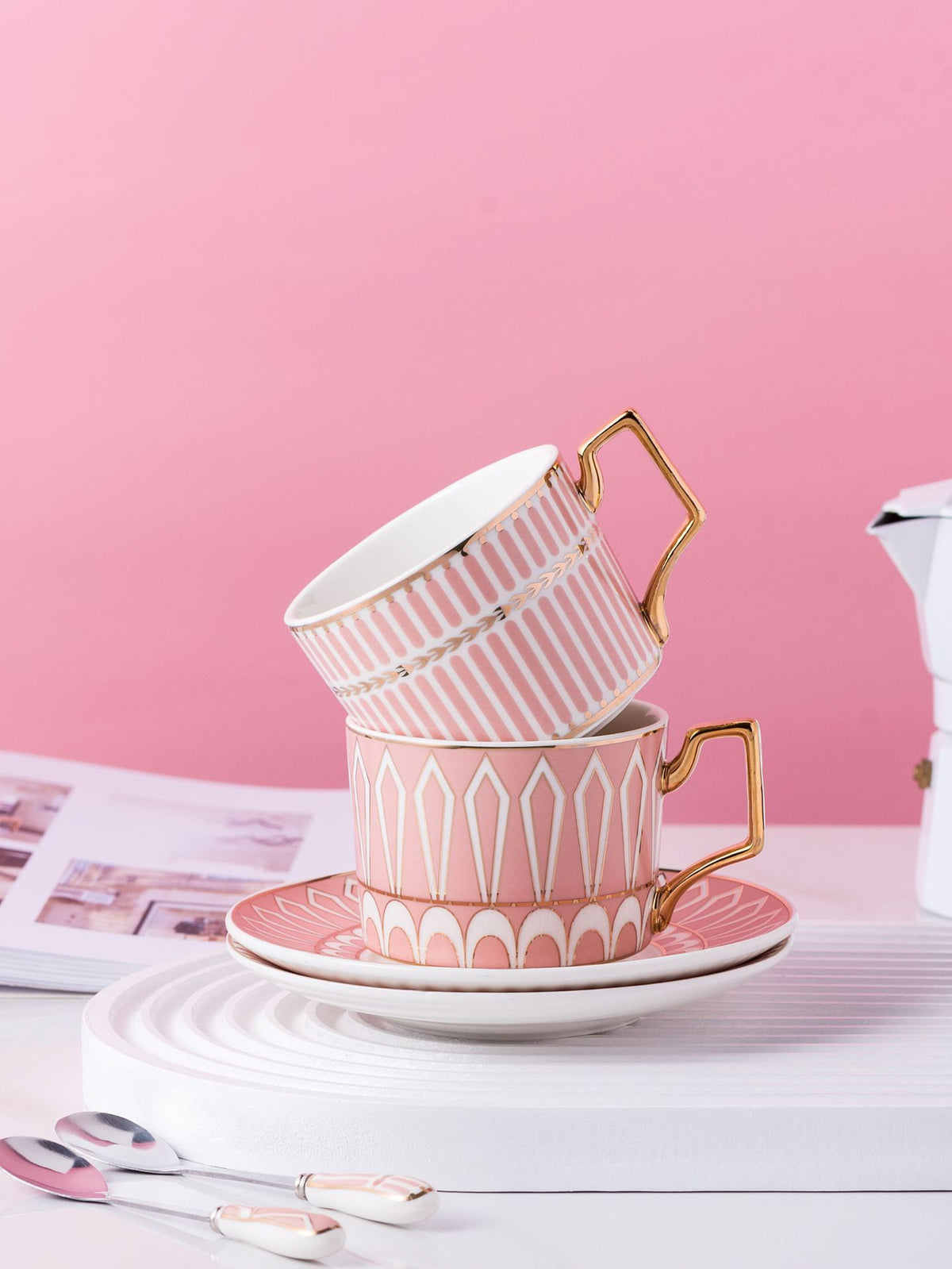 Ceramic Coffee Cups and Saucers