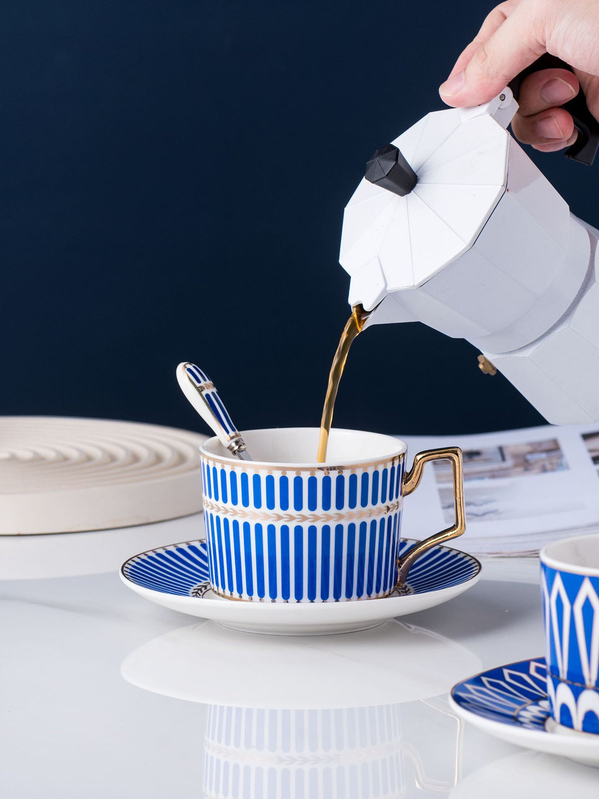 Ceramic Coffee Cups and Saucers