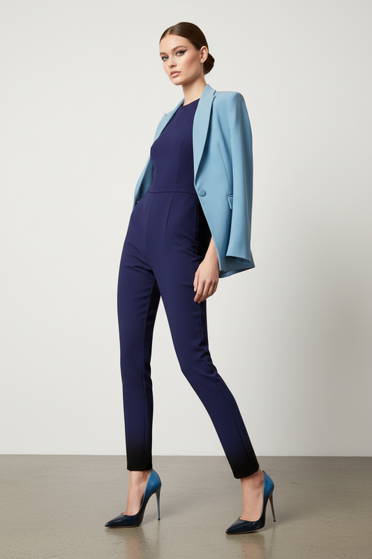 Gradient patent leather pointed high heels