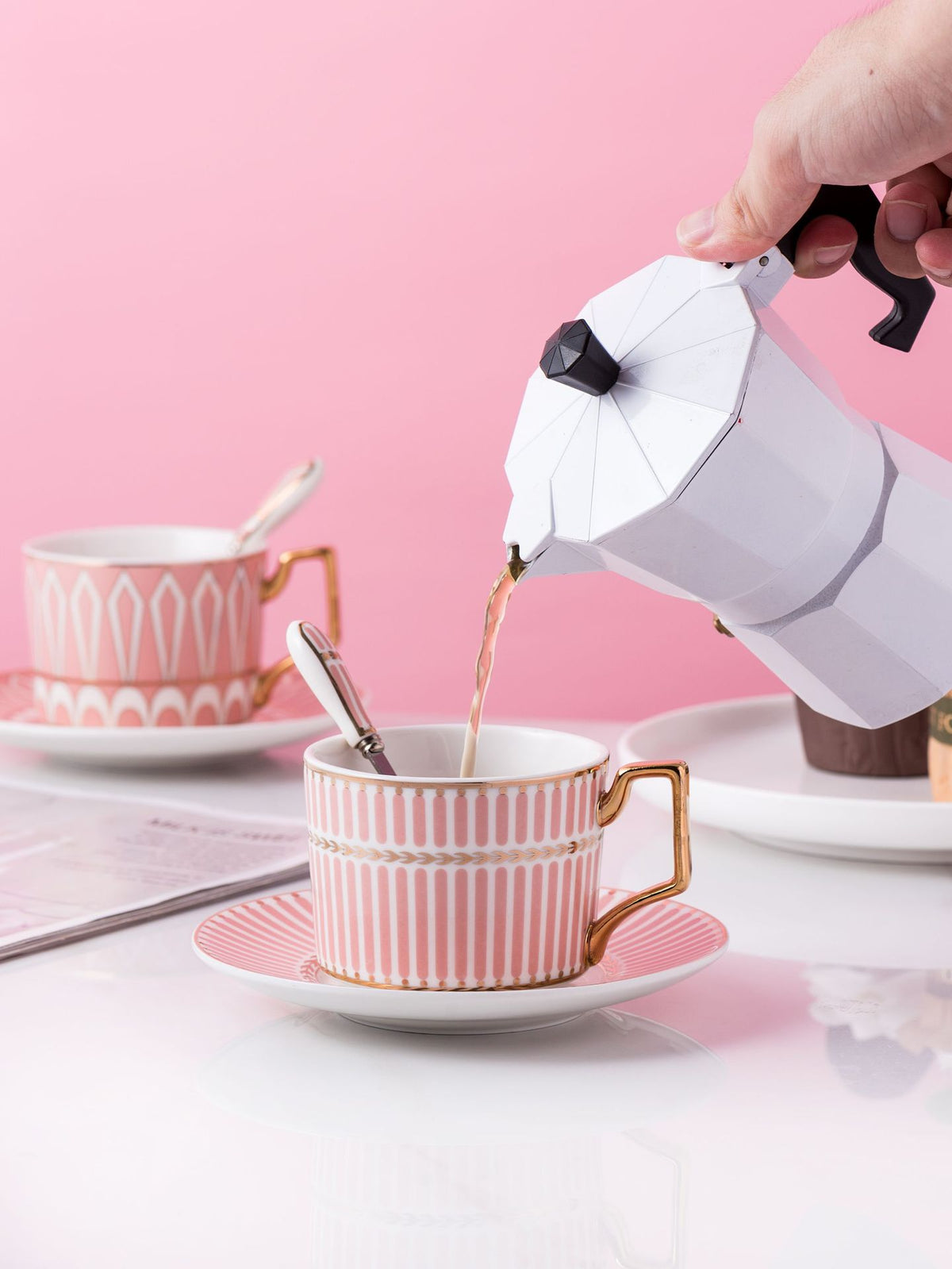 Ceramic Coffee Cups and Saucers