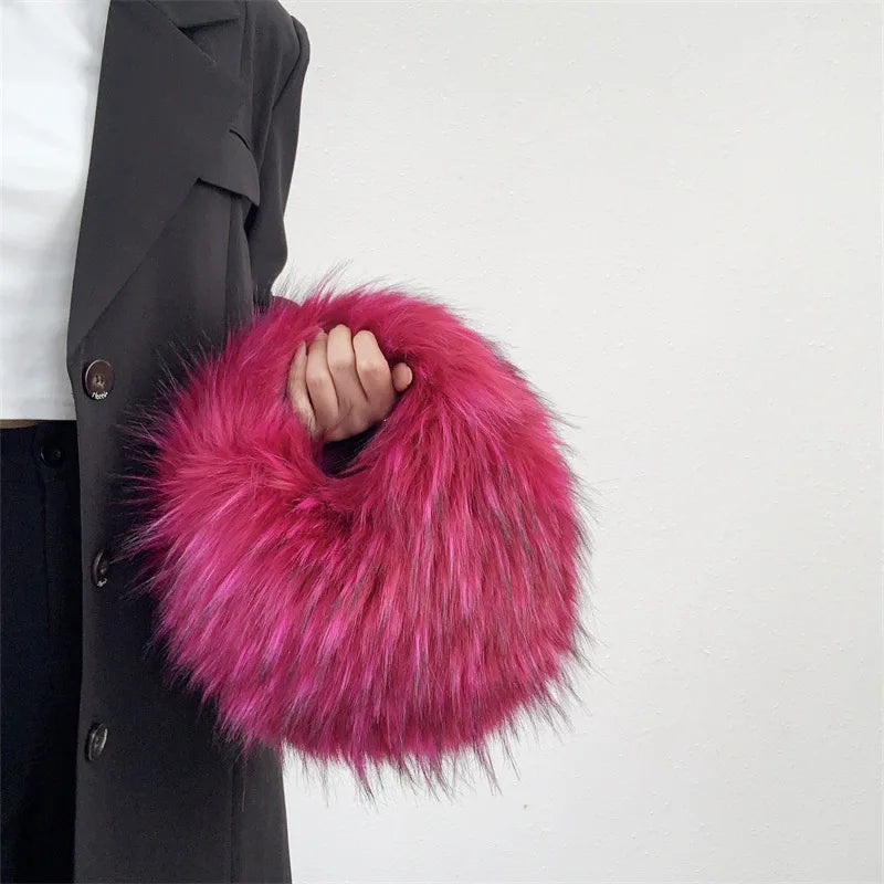 Round Fluffy Clutch