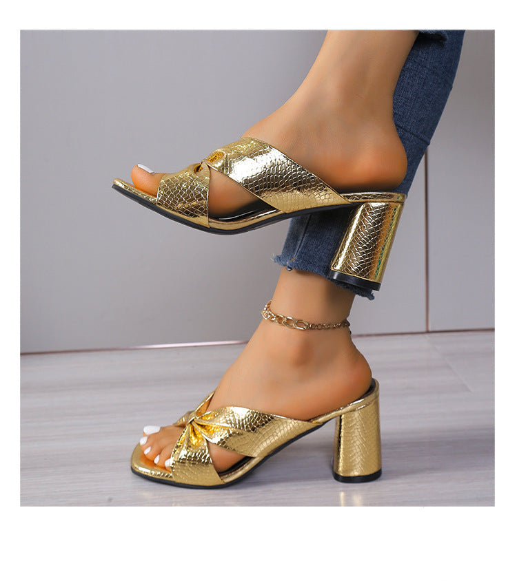Cross Strap High-Heels