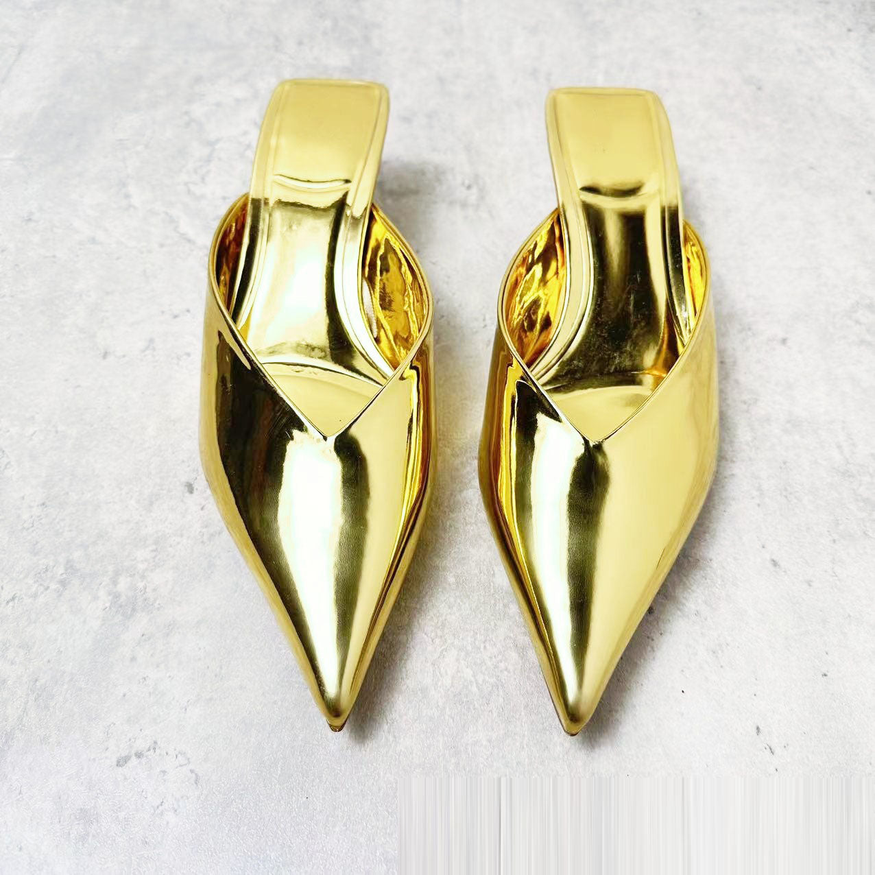 Golden metallic Slides