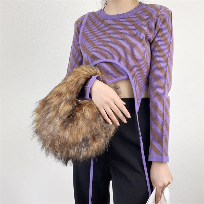 Round Fluffy Clutch