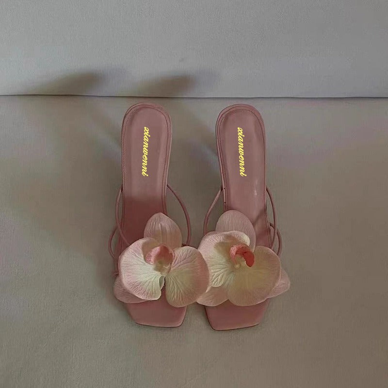 Flower Toe High Heels