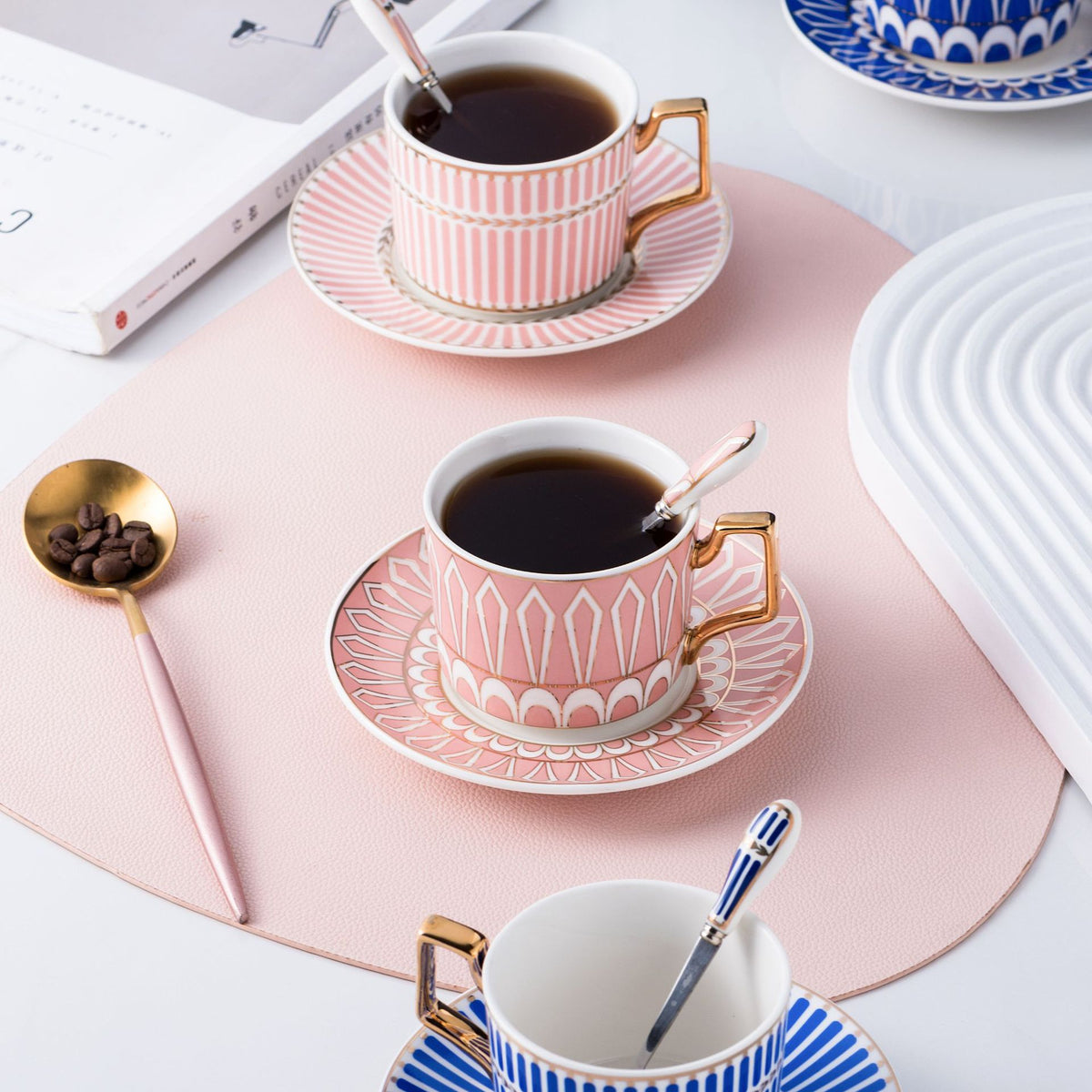 Ceramic Coffee Cups and Saucers