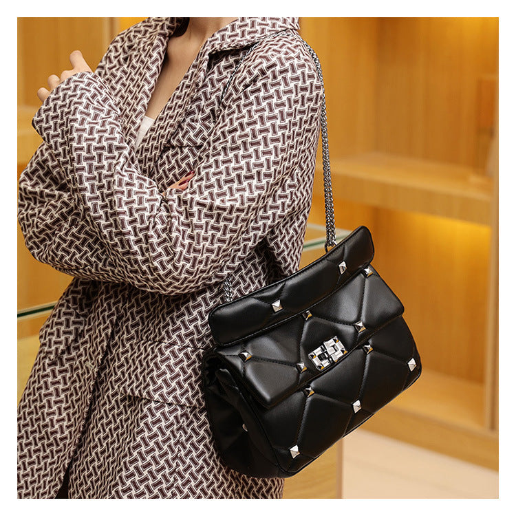 Rivet Chain Crossbody Bag