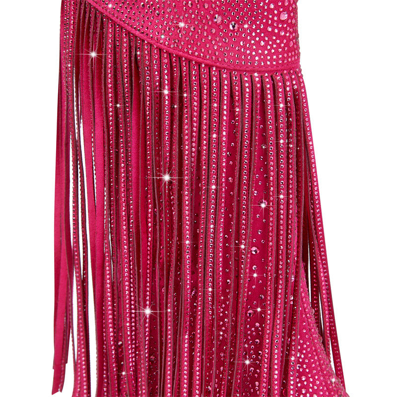 Rhinestone Long Fringe Boots