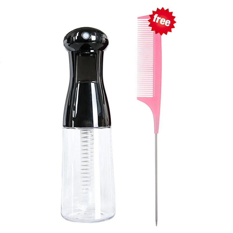 black-2pcs Color 2-in-1 Spray Hair Brush Comb for Detangling & Massage