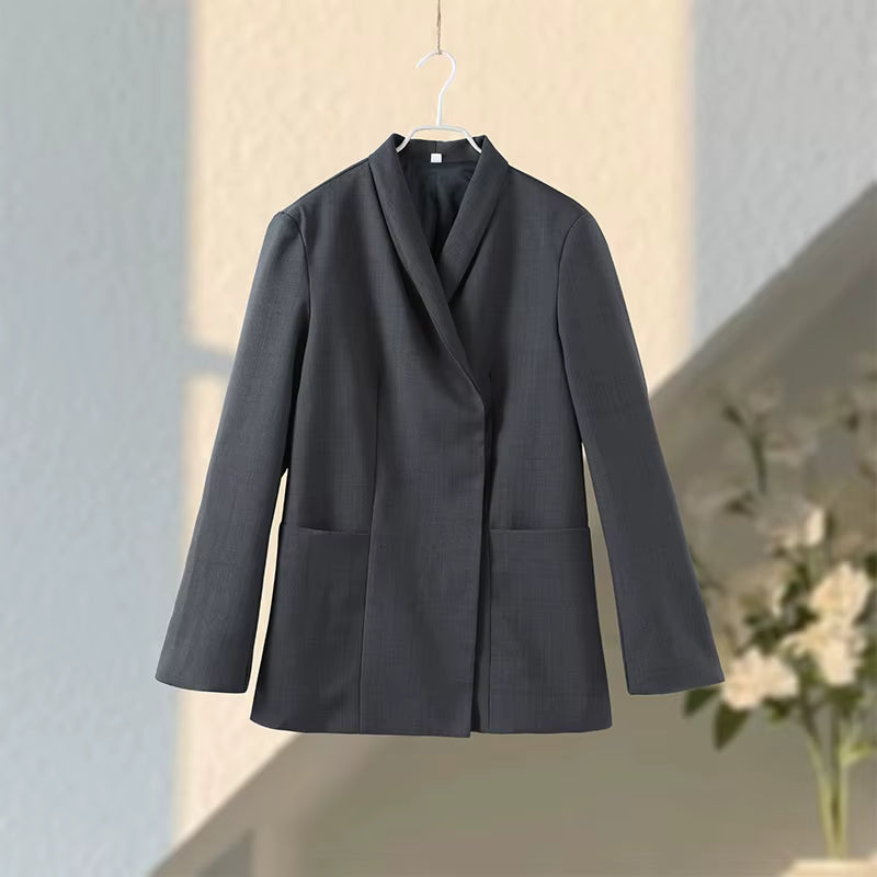 Elegant Waisted V-Neck Coat
