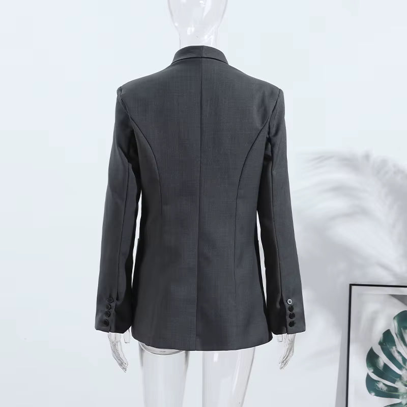 Elegant Waisted V-Neck Coat