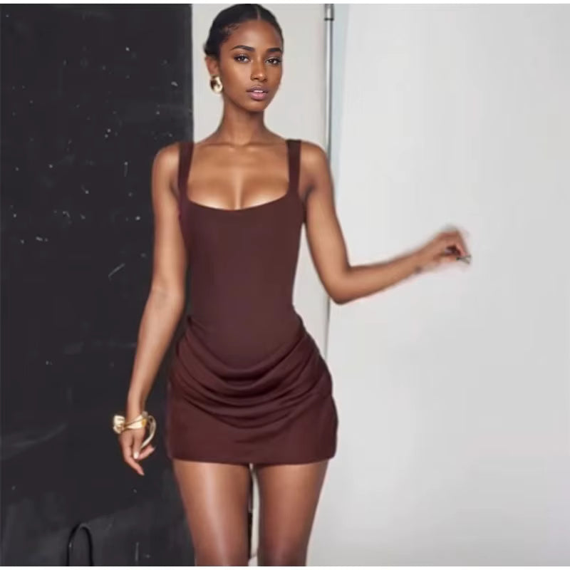 Pleated Mini Dress