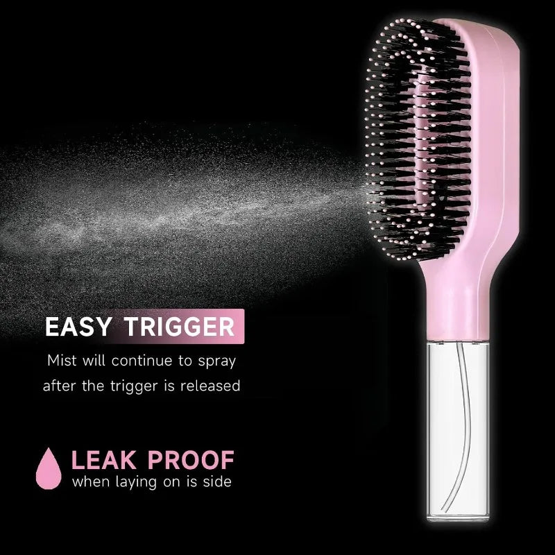 2-in-1 Spray Hair Brush Comb for Detangling & Massage