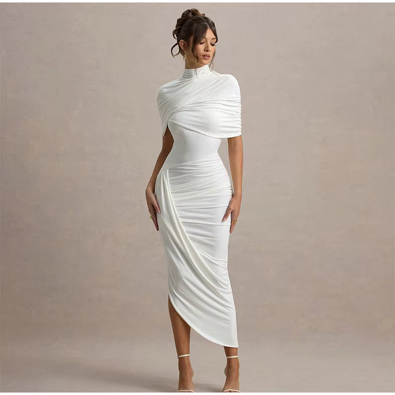 Elegant Pleated Maxi Dress