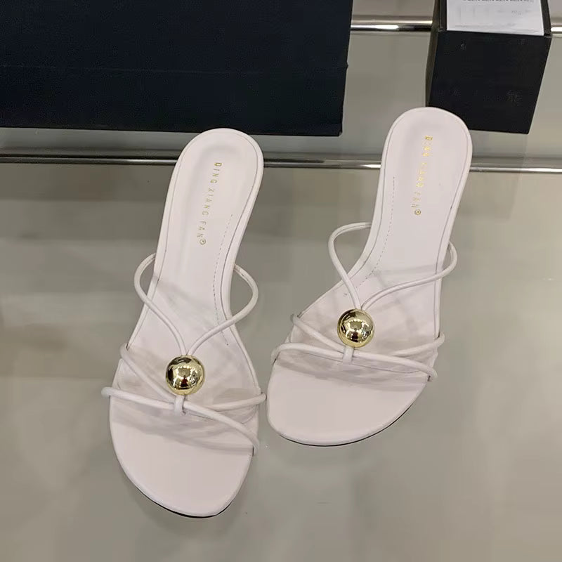 Thin Heel Slides
