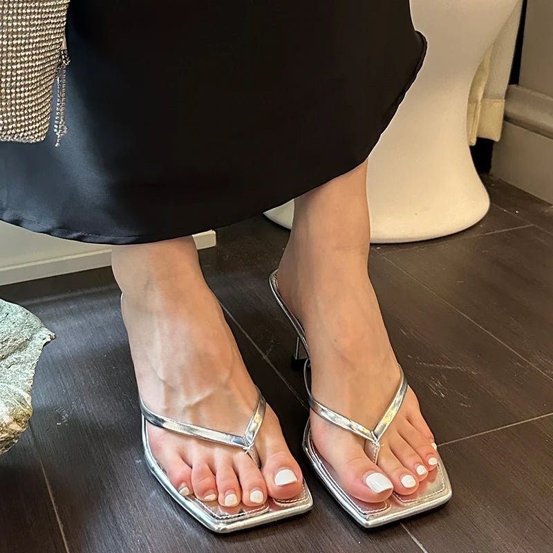 Heeled Slide Sandals