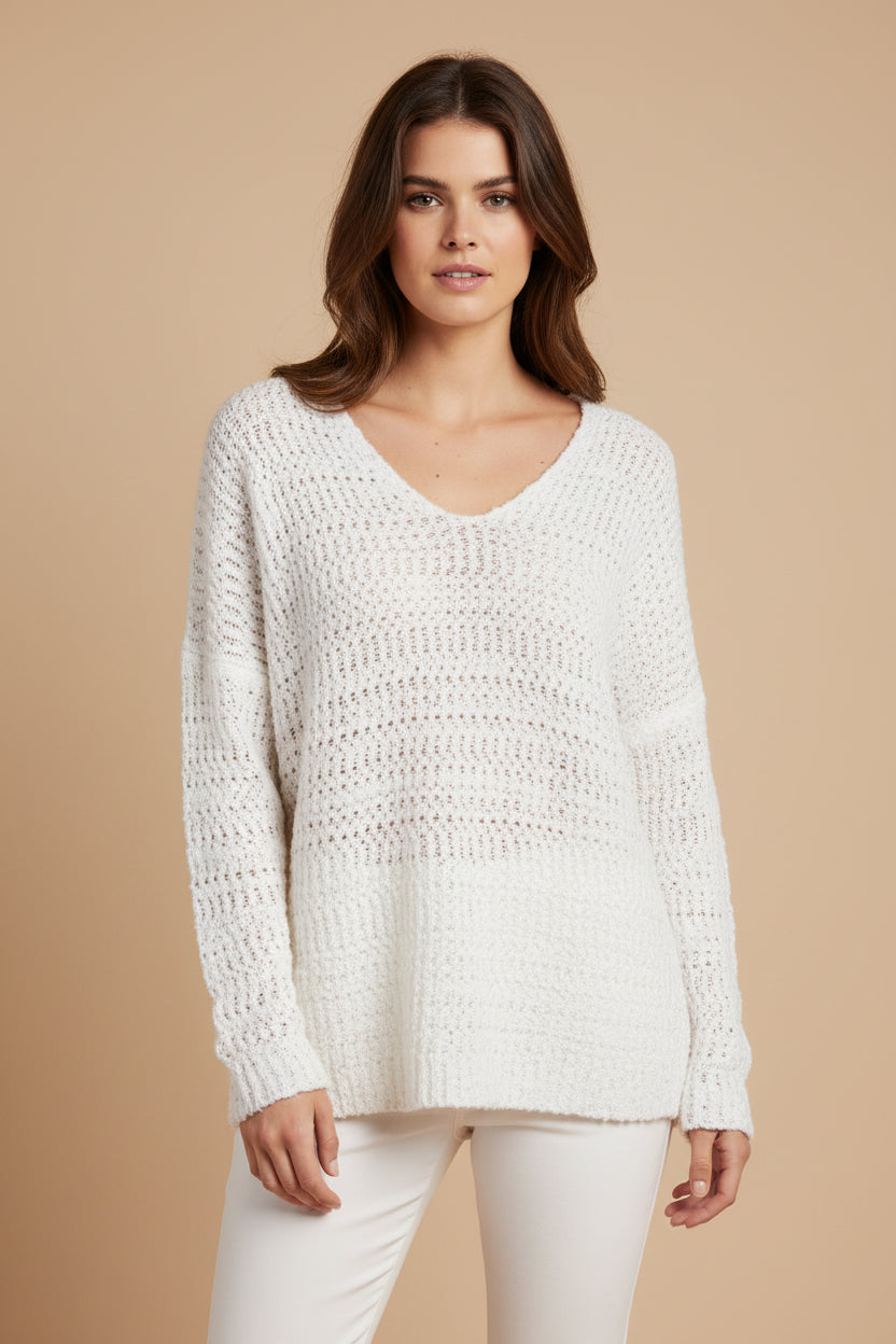 White Angel Wings Sweater | Long Sleeve Sweater White |The Puchii Shop