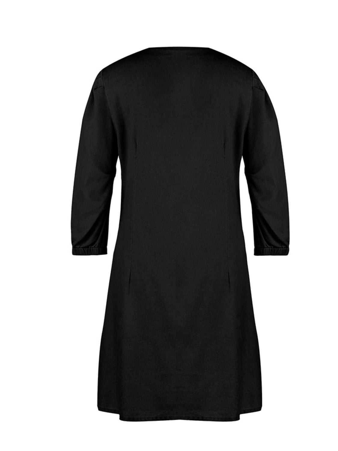 Full size BELLA V-neck half sleeve dress with a flowy silhouette, featuring a stylish V-neck and comfortable fit.