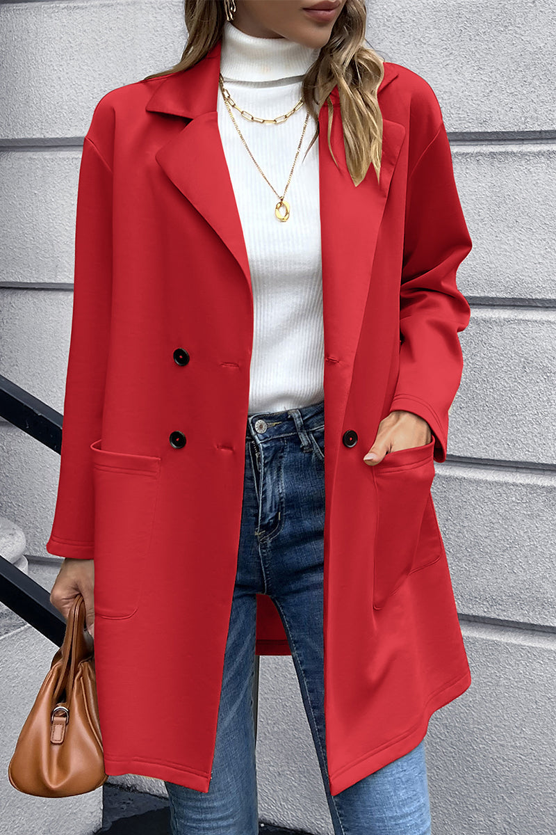 BELLA BLA Ivy Lane blazer with lapel collar and long sleeves, tailored fit, in a classic neutral color, stylish and versatile.