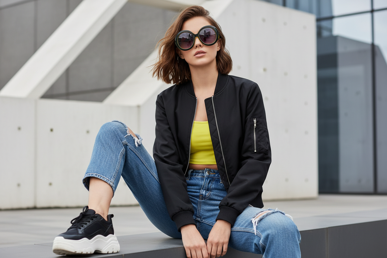 Oversized Round Frame Fashion Sunglasses