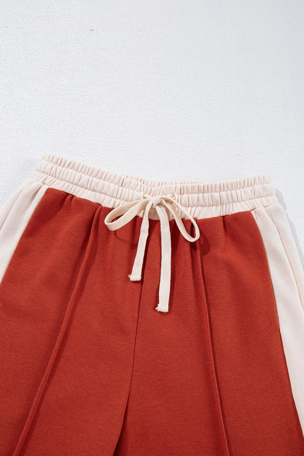 BELLA Trendsi drawstring contrast wide leg pants featuring a relaxed fit and stylish design, shown in the image.