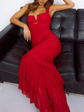Pleated Fishtail Dress