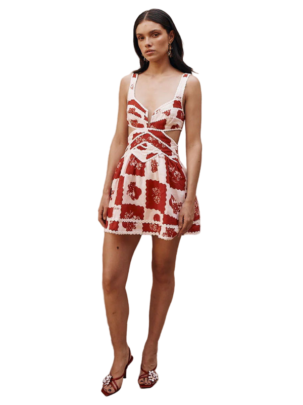 Positioning Print Dress