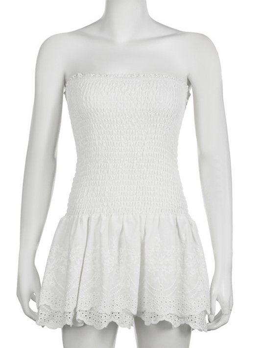 Hollow Cake Skirt Tube Dress