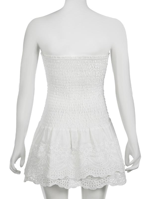 Hollow Cake Skirt Tube Dress