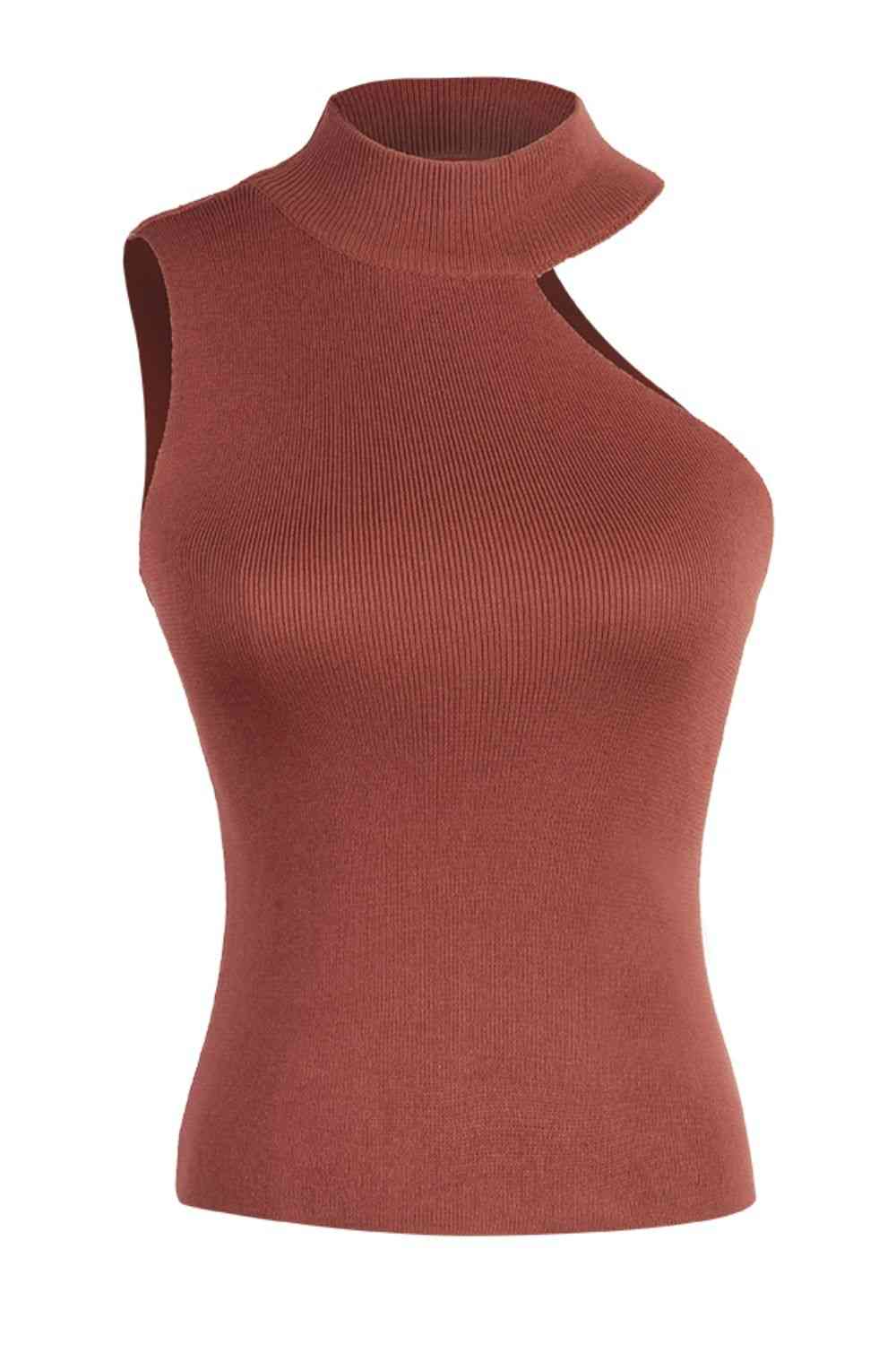 Asymmetrical Knit Top | Asymmetrical Rib-Knit Top | The Puchii Shop