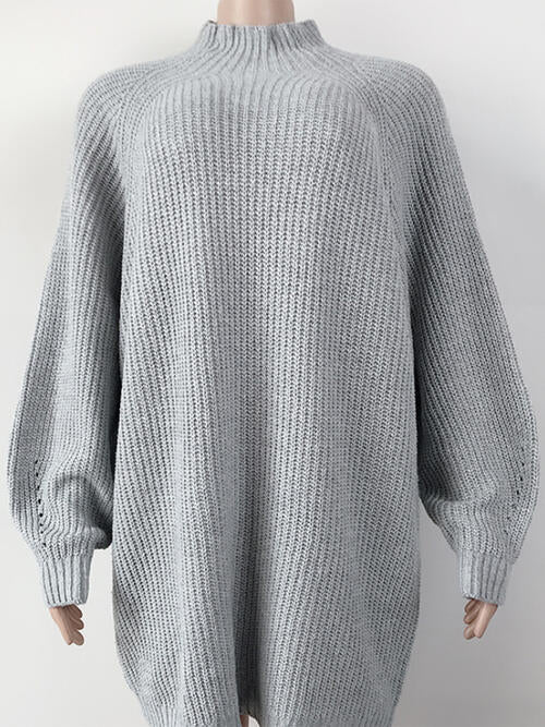 BELLA Zopi mock neck sweater dress with dropped shoulders, soft knit fabric, and a stylish, relaxed fit.