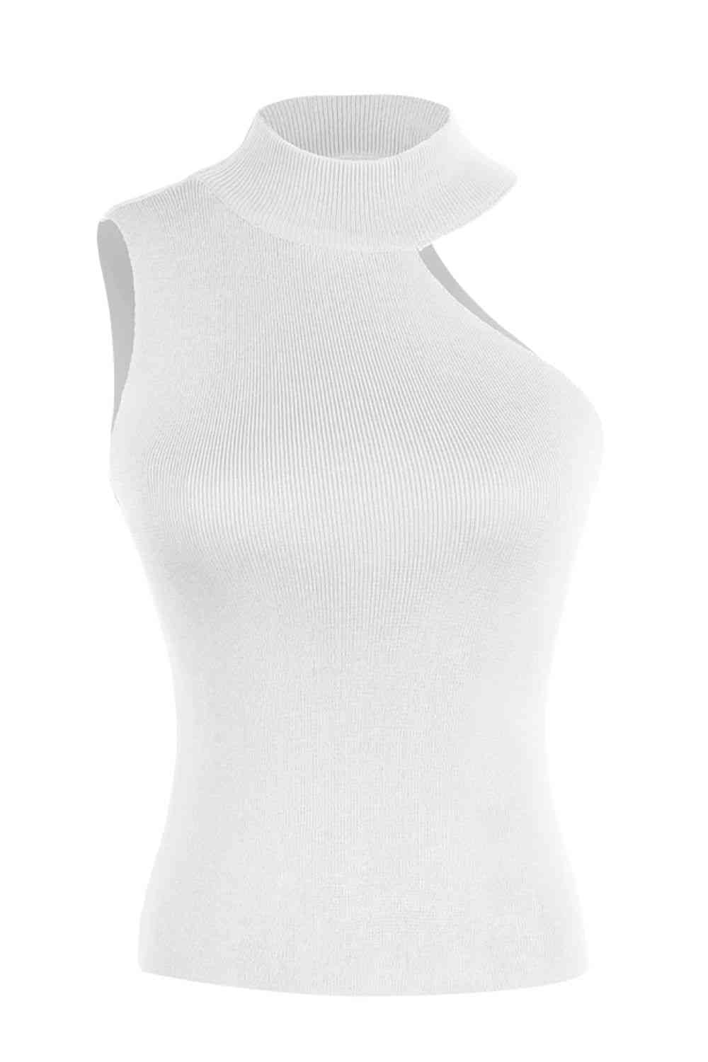 Asymmetrical Knit Top | Asymmetrical Rib-Knit Top | The Puchii Shop