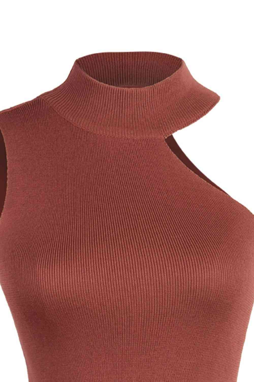 Asymmetrical Knit Top | Asymmetrical Rib-Knit Top | The Puchii Shop