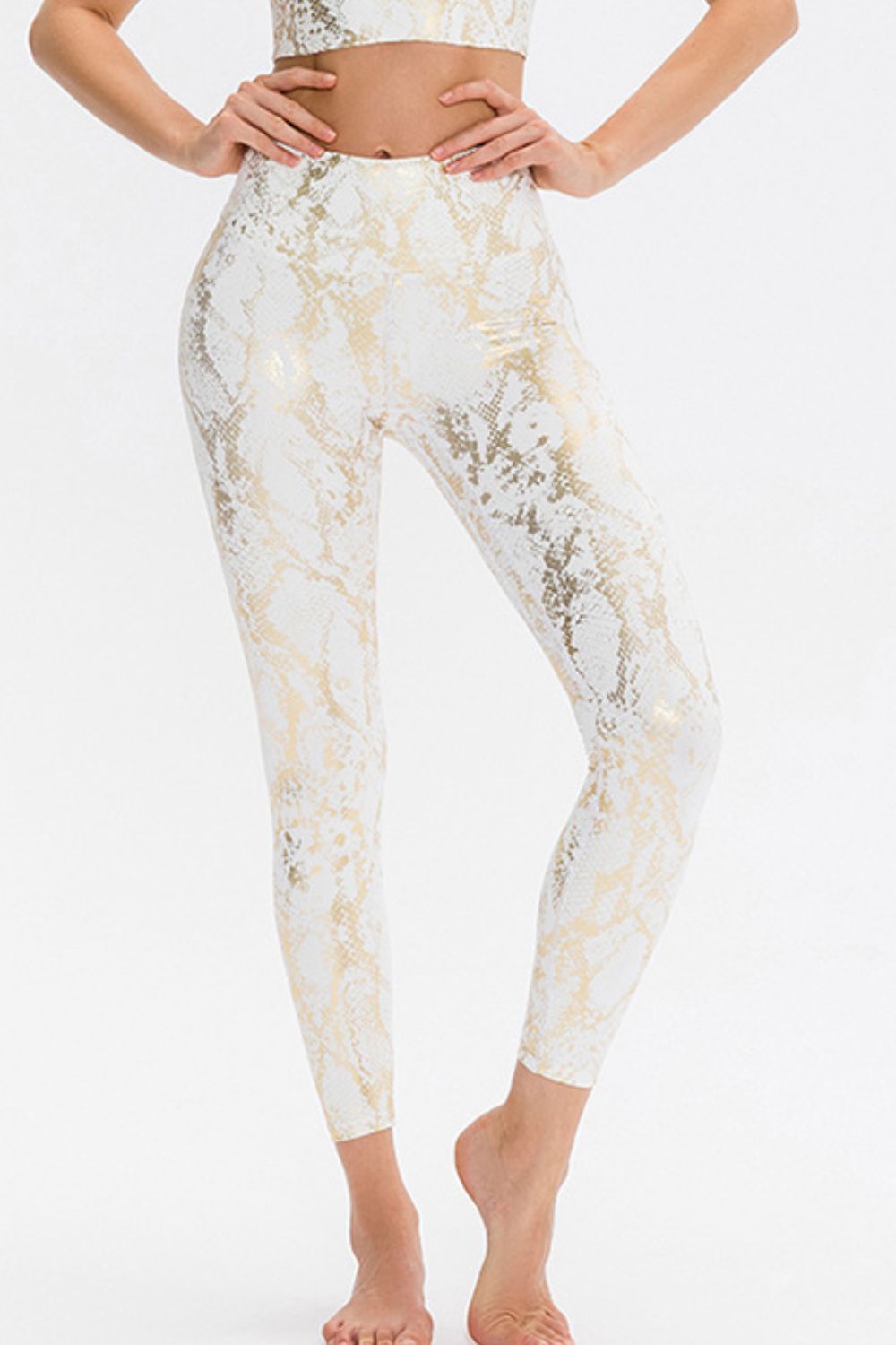 BELLA Print Sports Pants from trendsi featuring bold patterns, comfortable fit, and athletic style, shown in a close-up view.